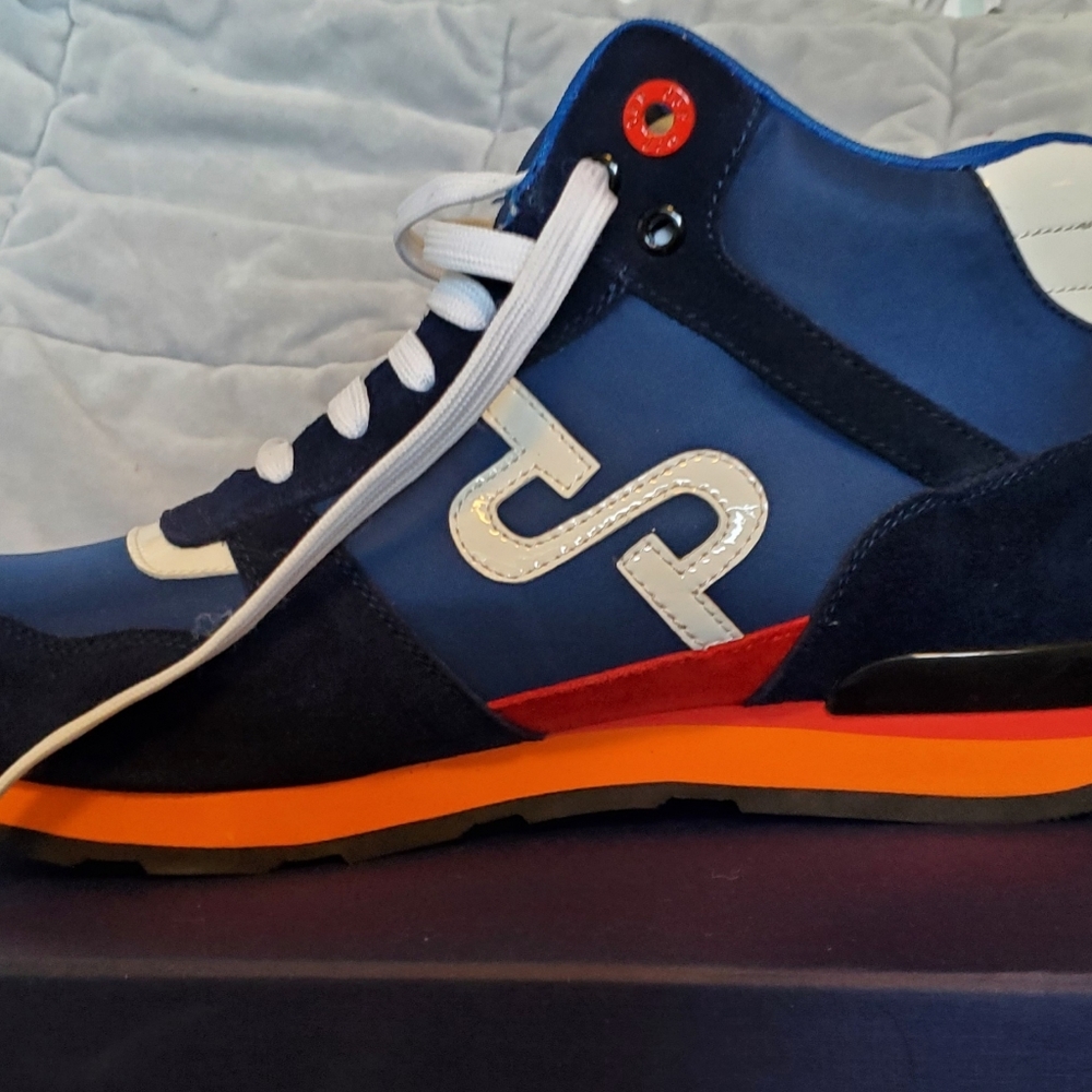 OPP Mens Suede Blue High Top Sneakers